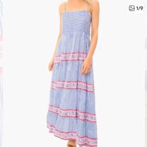Oliphant Blue Stripe Maxi Dress